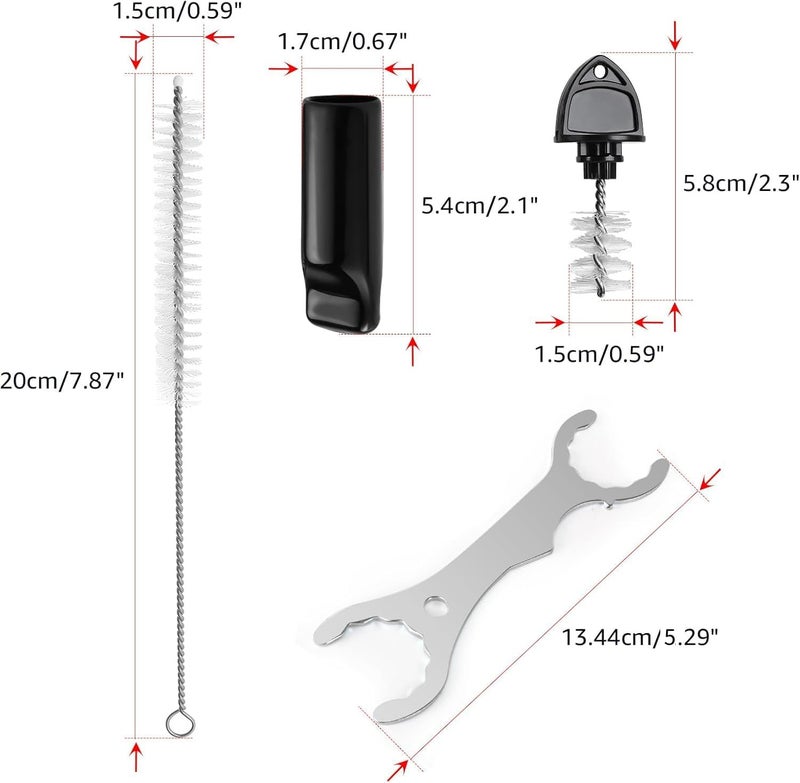 WELLBOM Draft Beer Tap Plugs Brush Beer Faucet Plug 5PCS Beer Keg Tap Plugs, 5PCS Beer Keg Tap Cover Beer Faucet Brush Caps Cover, 3PCS Long Cleaning Brushes and Beer Faucet Wrench Kit for Most Kegerator Tap - Image 4